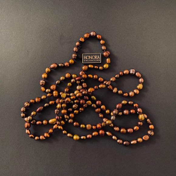 36" Honora Rich Brown Cultured Pearl Necklace, NWT - Picture 11 of 11